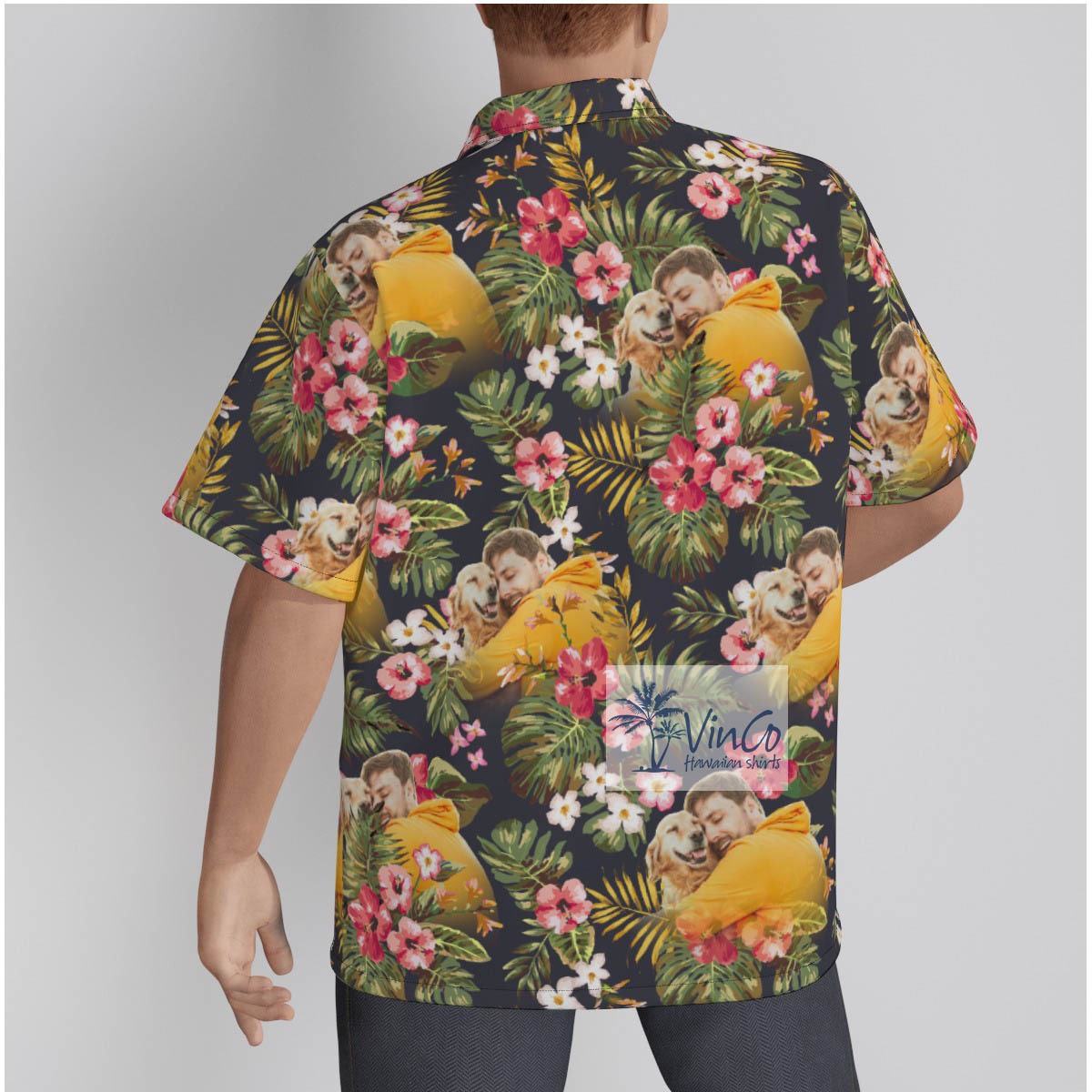 Custom Photo Floral Hawaiian Shirt