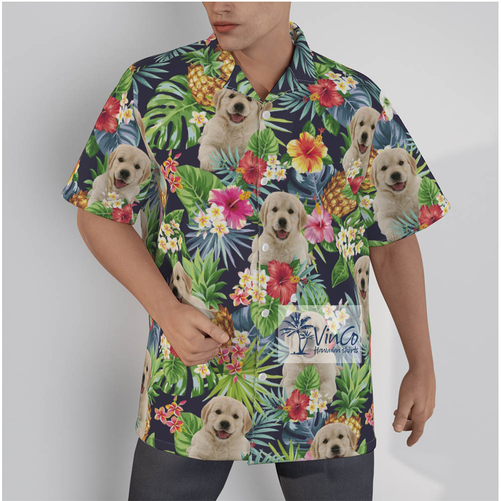Personalized Pet Face Hawaiian Shirt For Men - variant image 1