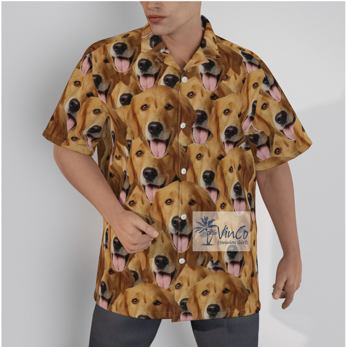 Custom Hawaiian Shirt With Dog Face Funny - variant image 1