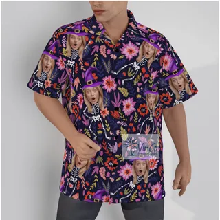 Custom Multiple Faces Halloween Hawaiian Shirt