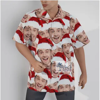 Unique Custom Christmas Hawaiian Shirt With Multiple Faces