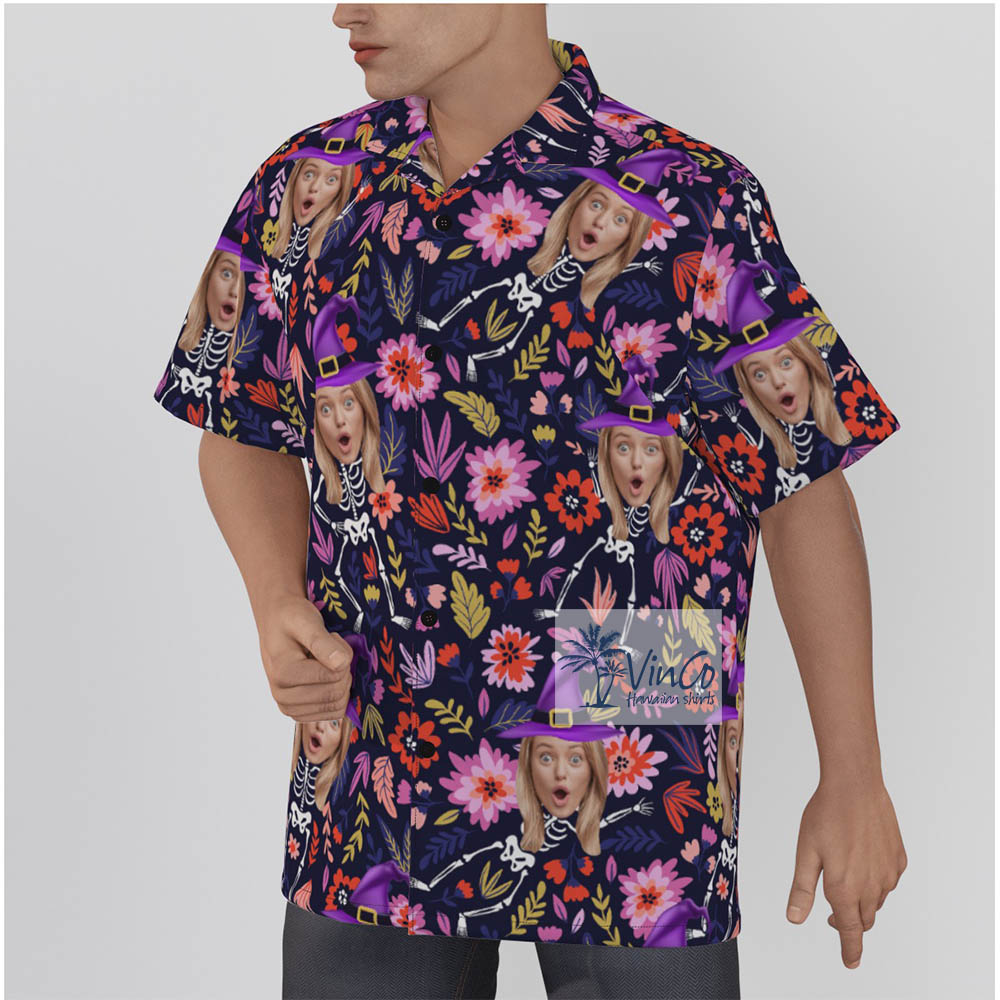 Custom Multiple Faces Halloween Hawaiian Shirt