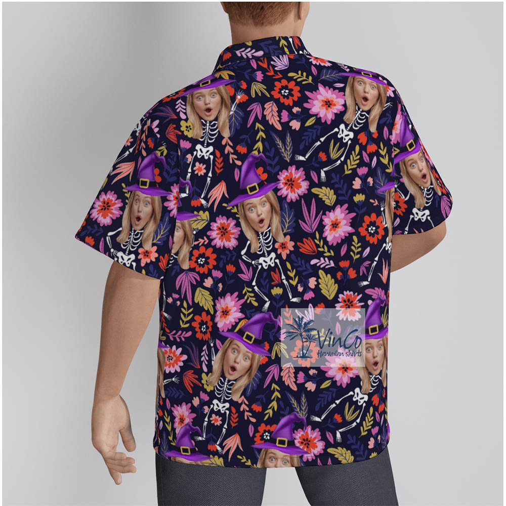 Custom Multiple Faces Halloween Hawaiian Shirt