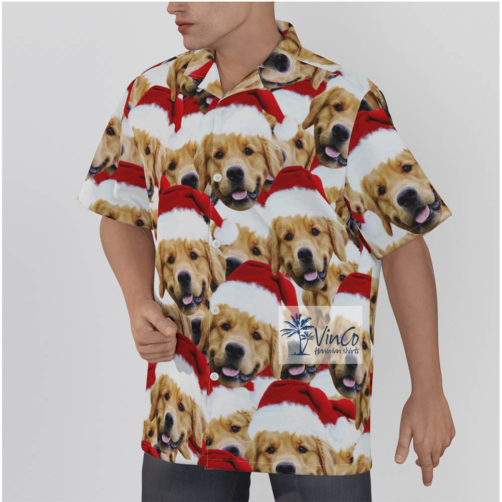 Custom Dog Faces Christmas Shirt Hawaiian Shirt