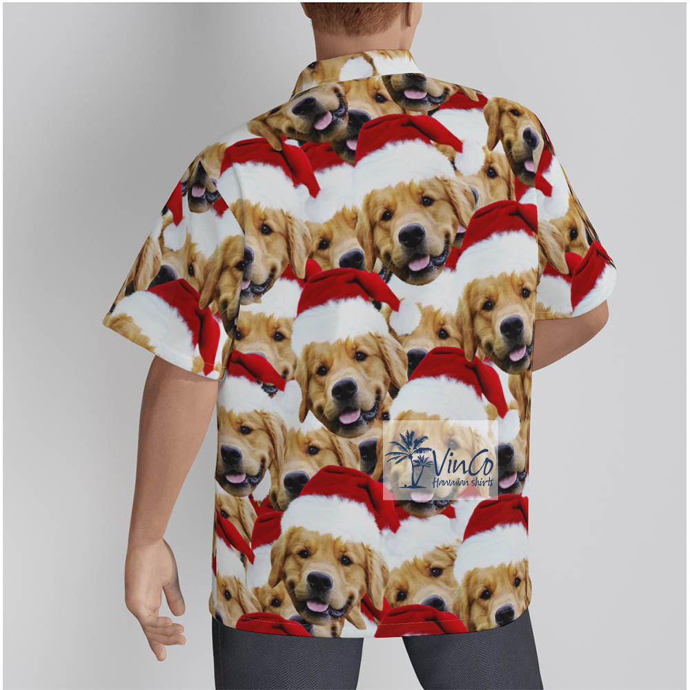 Custom Dog Faces Christmas Shirt Hawaiian Shirt