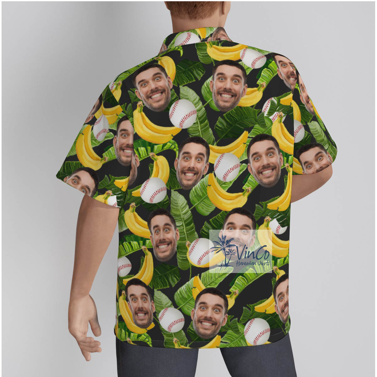 Funny Custom Baseball Tropical Hawaiian Shirt With Face