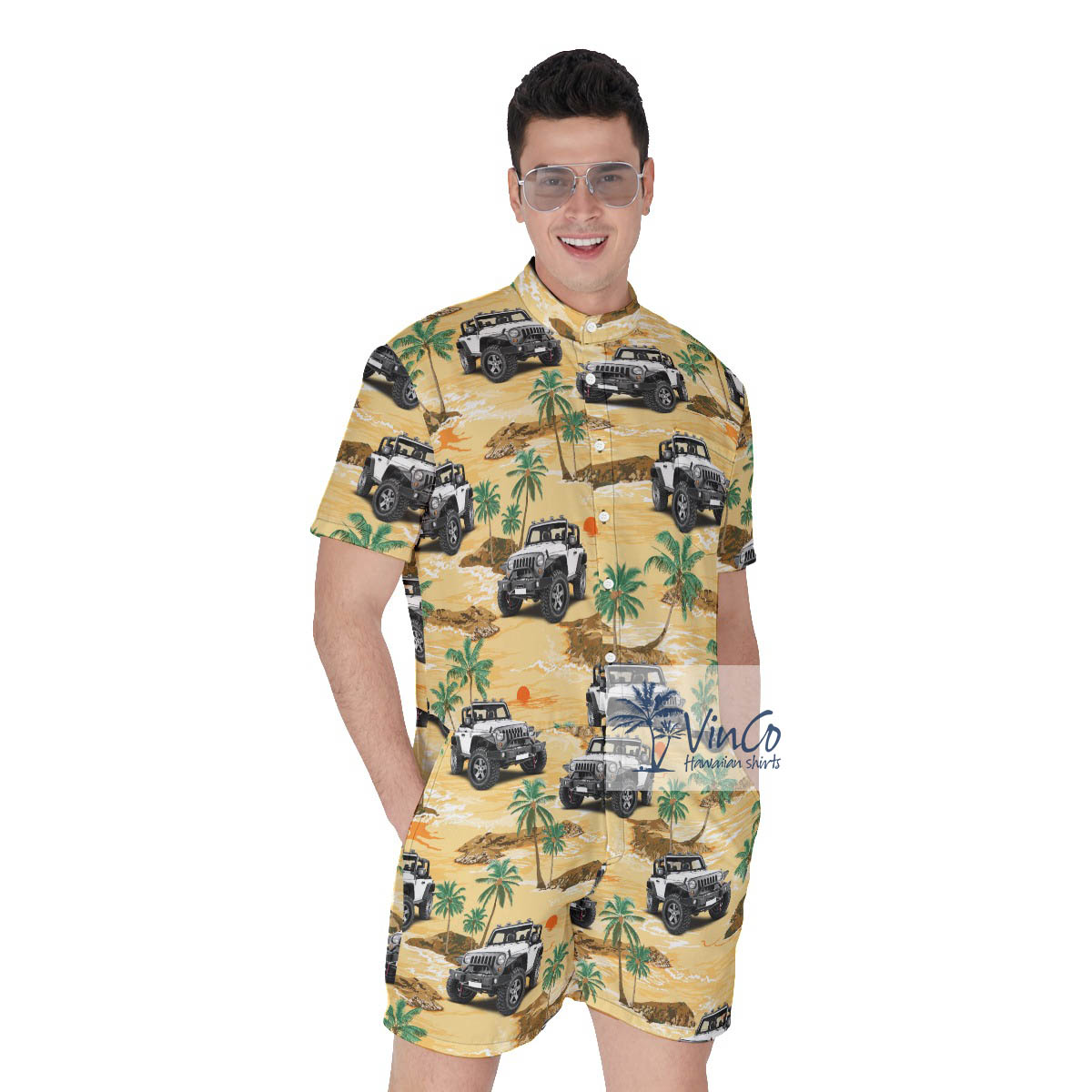 Funny Custom Car Tropical Hawaiian Romper - variant image 1