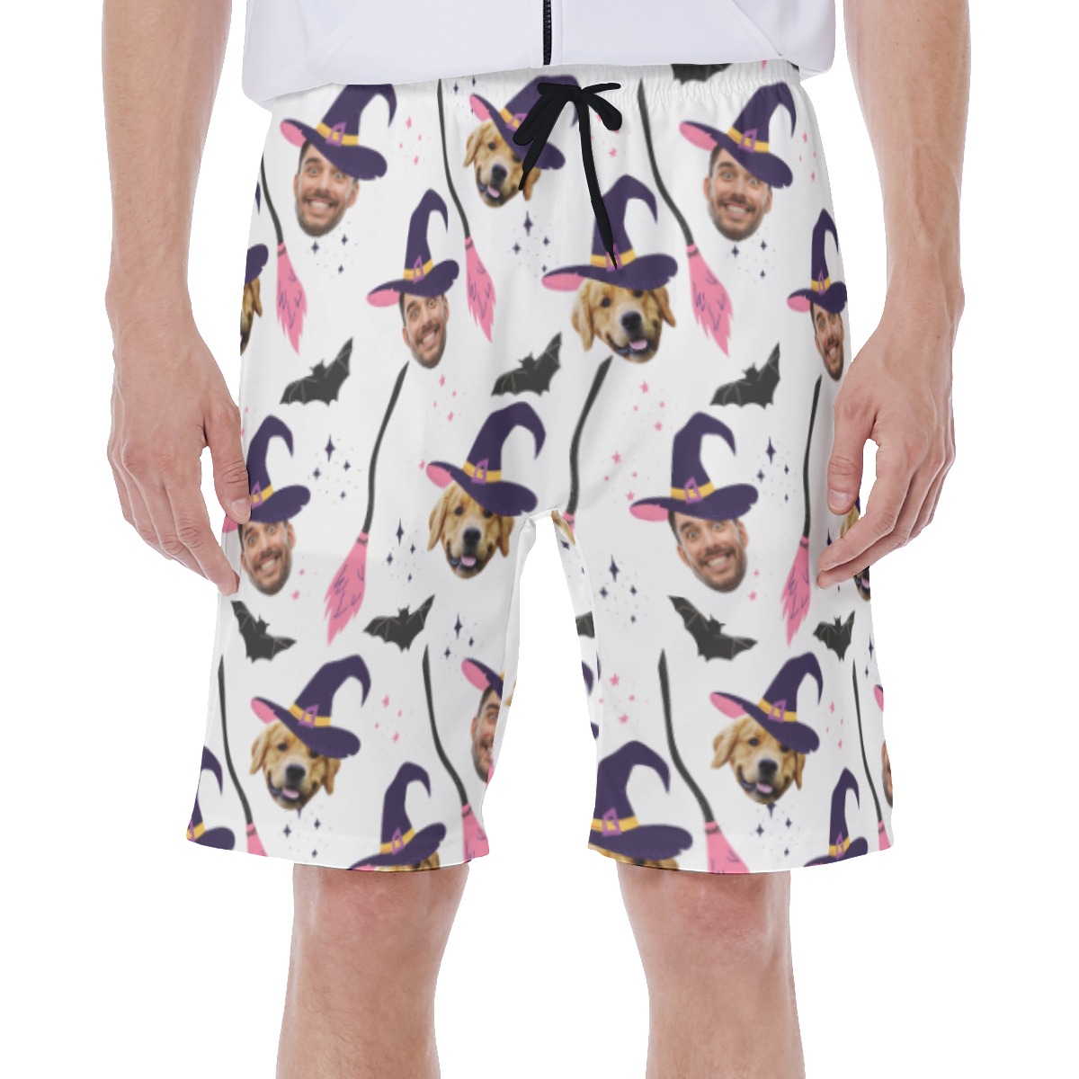 Custom Halloween Witches Men's Aloha Swim Trunks - variant image 1