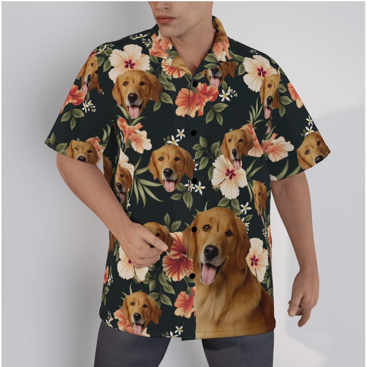 Hawaiian Shirt With Dog Face - variant image 1