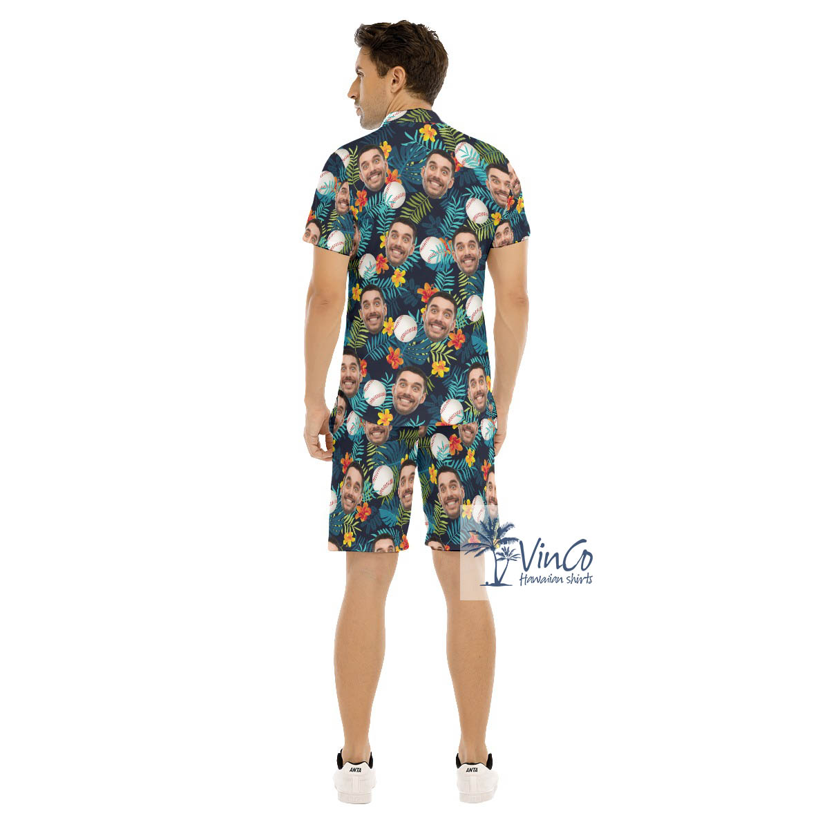 Tropical Baseball Custom Hawaiian Shirt And Shorts For Men