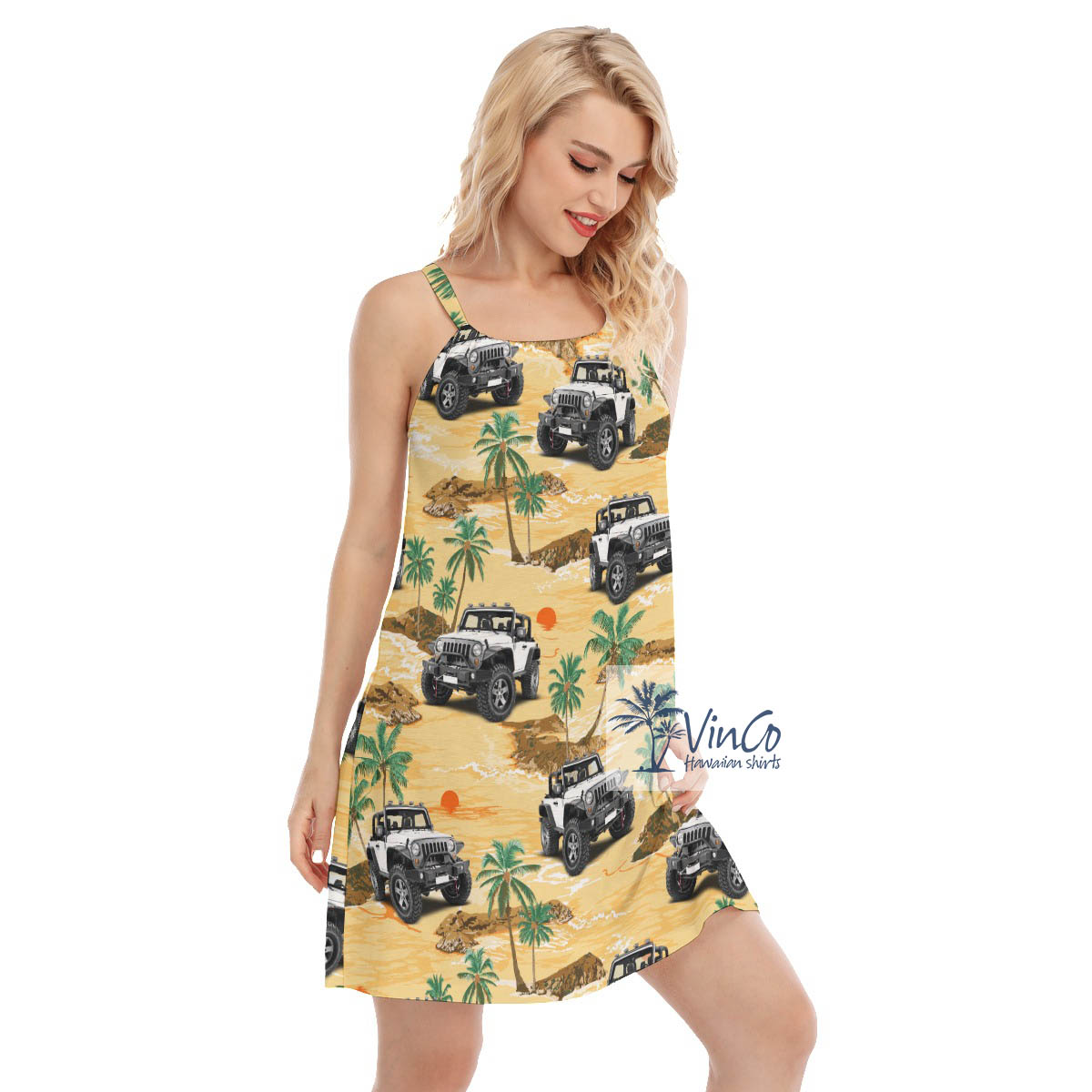 Custom Car Image Hawaiian Cami Dress