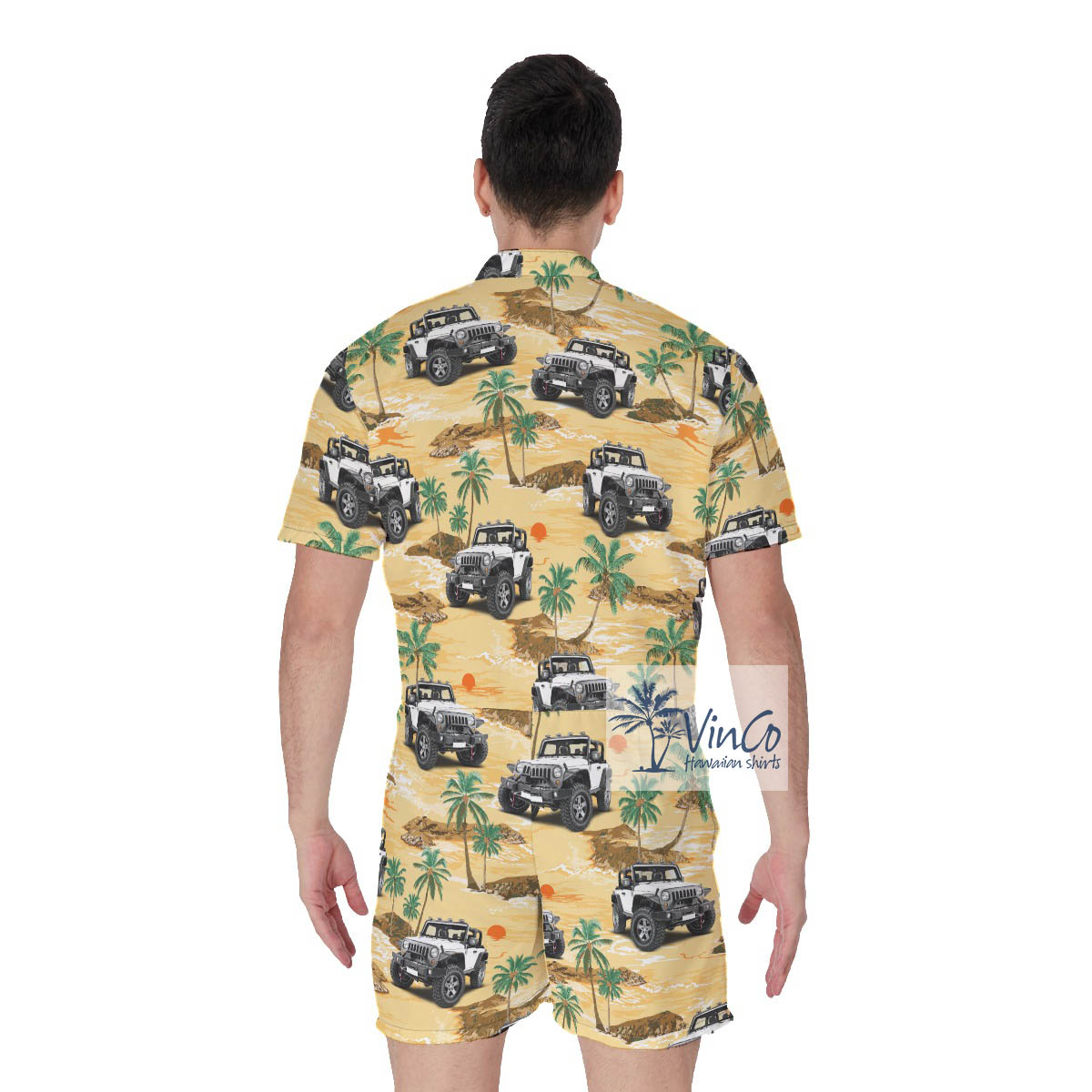 Funny Custom Car Tropical Hawaiian Romper