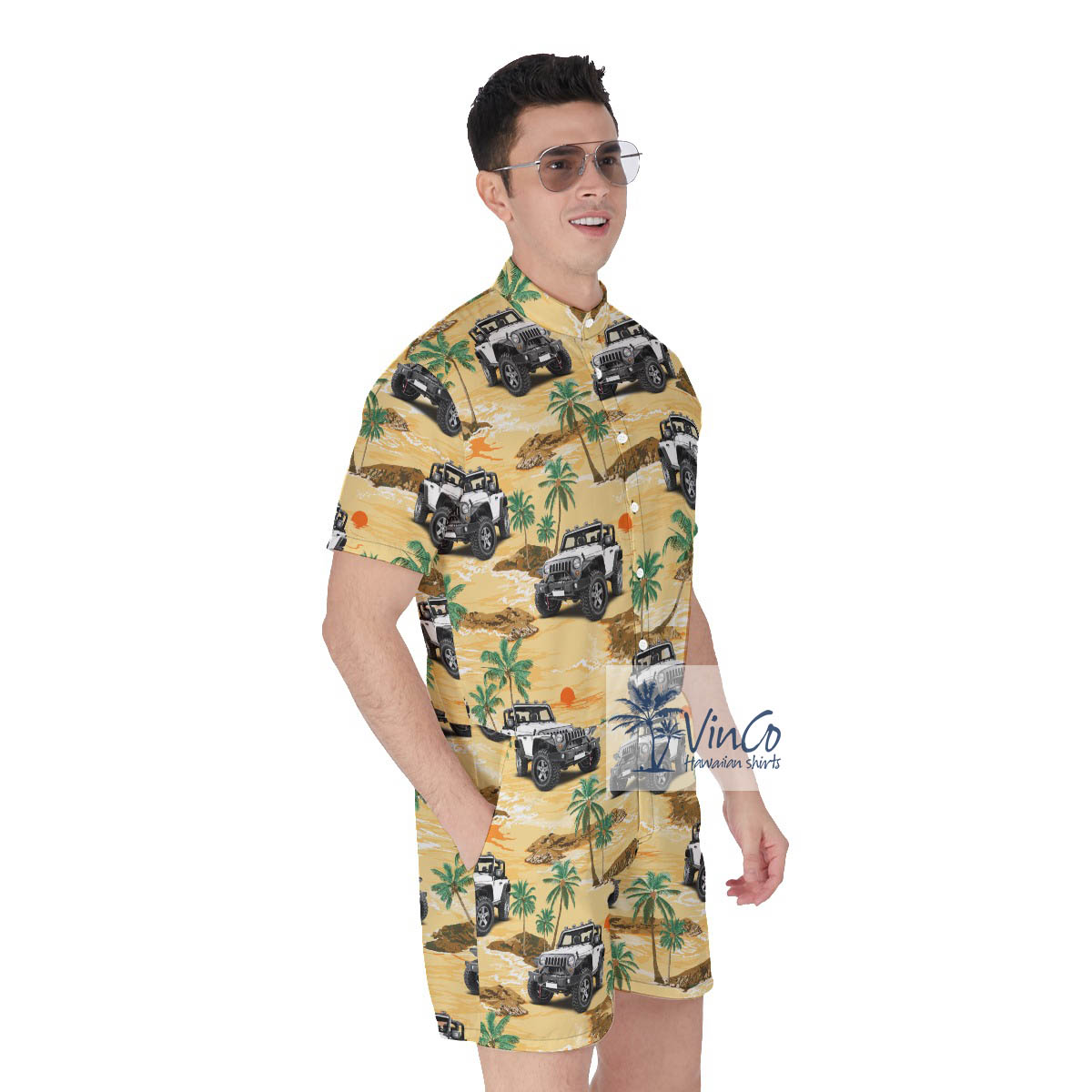 Funny Custom Car Tropical Hawaiian Romper