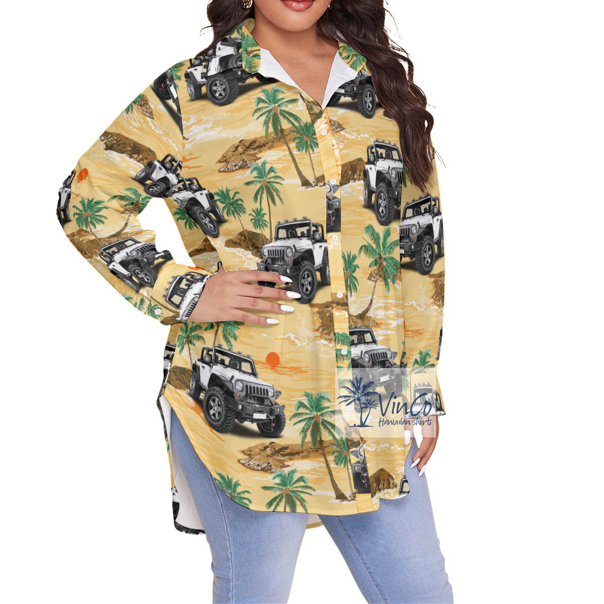 Funny Hawaiian Plus Size Shirt With Custom Car Photo