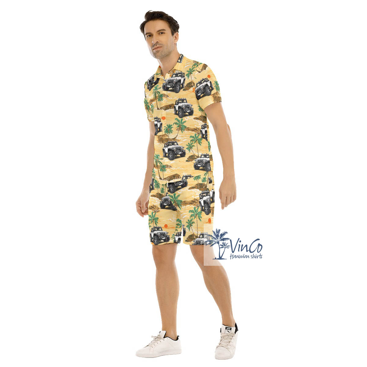 Set Custom Car Photo Hawaiian Shirt And Matching Shorts