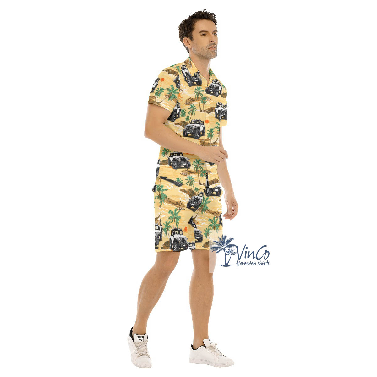 Set Custom Car Photo Hawaiian Shirt And Matching Shorts