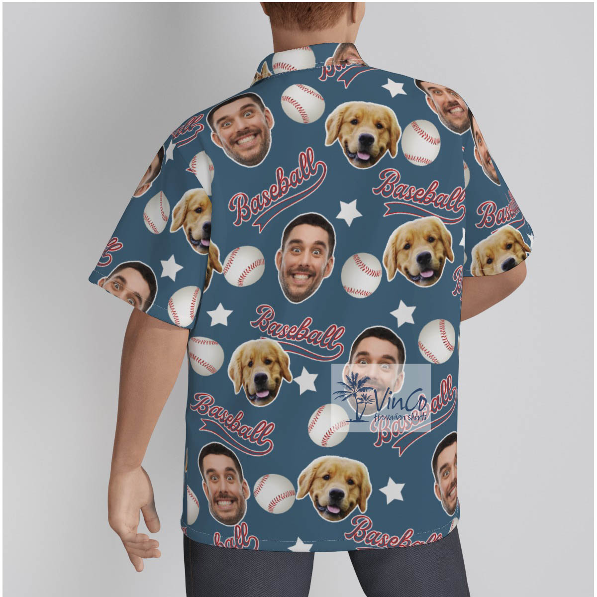 Custom Face Hawaiian Shirt For Baseball Lover