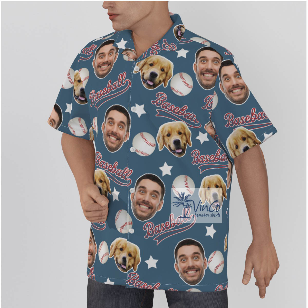 Custom Face Hawaiian Shirt For Baseball Lover