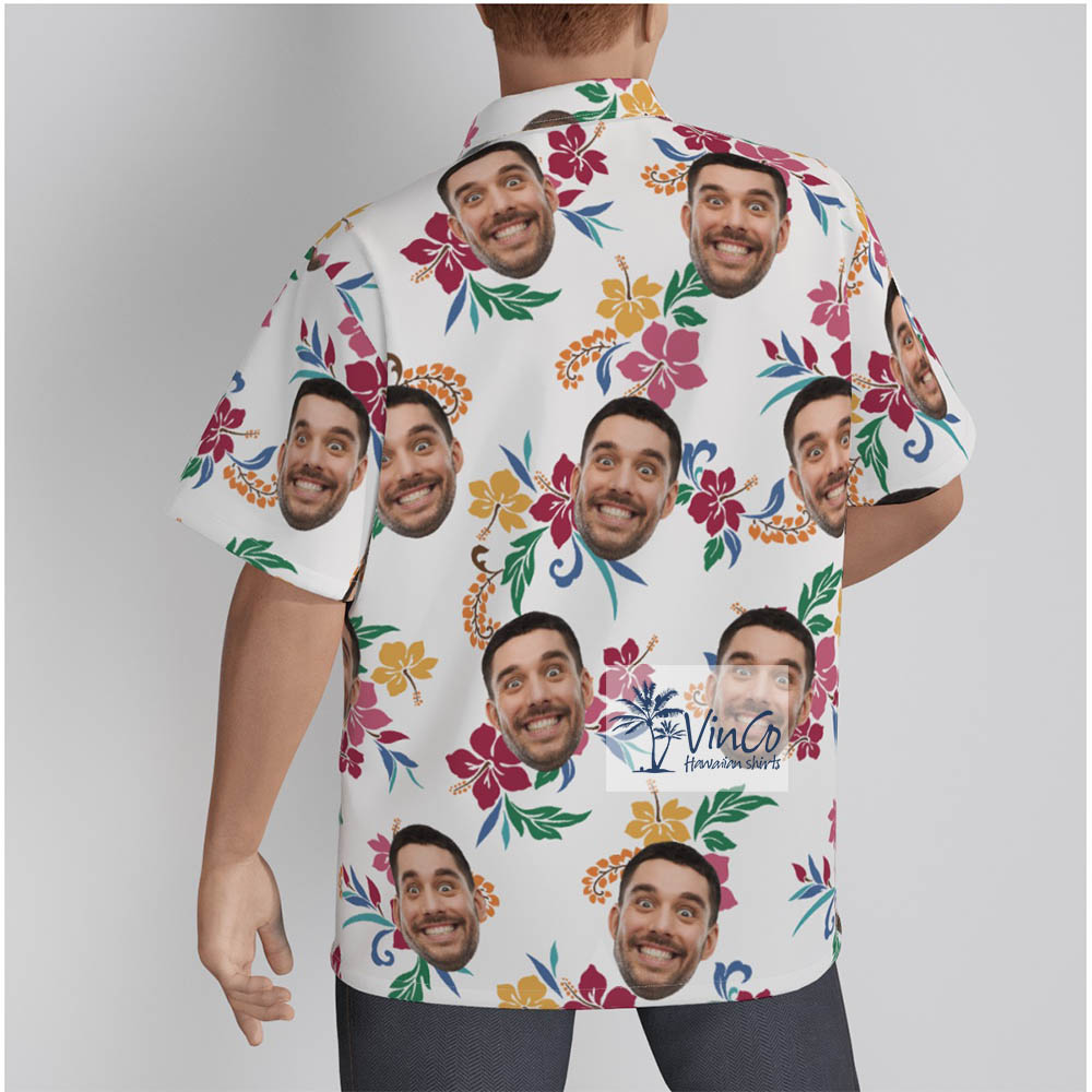 Floral Custom Face Hawaiian Outfits Aloha Shirt