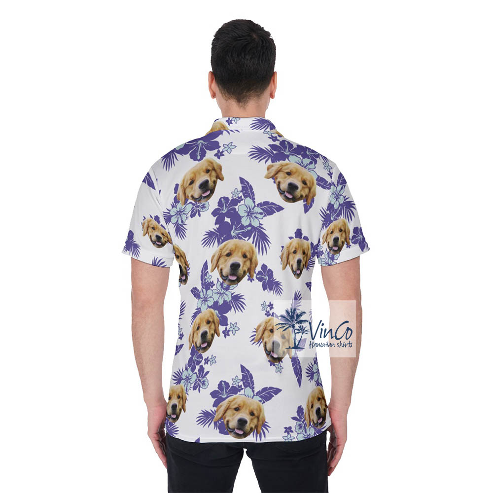 Pet Face Hawaiian Polo Shirt For Men