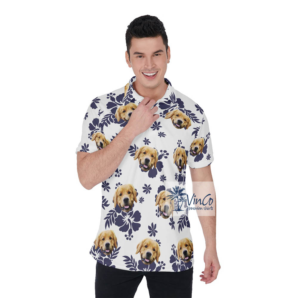 Cool Custom Hawaiian Polo Shirts With Face - variant image 1