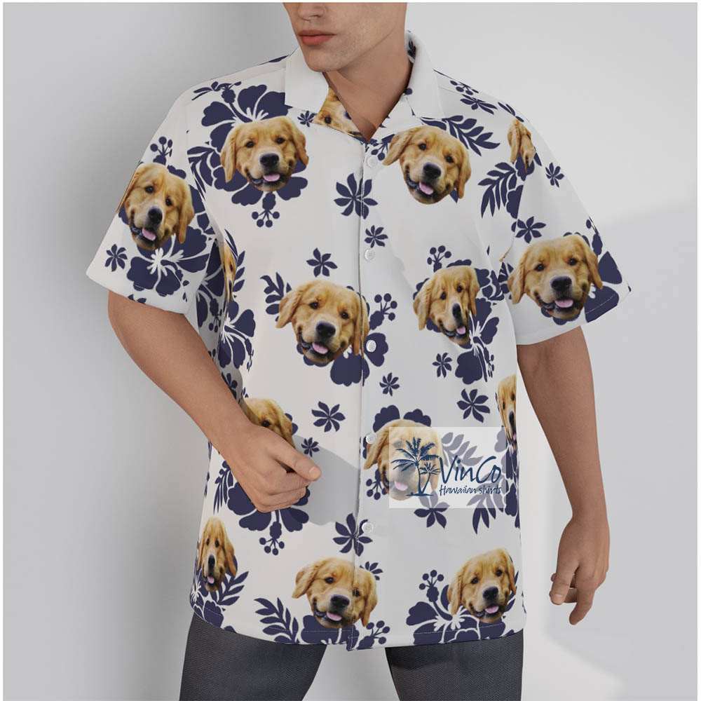 Vintage Tropical Custom Dog Hawaiian Shirt For Dog Lover - variant image 1