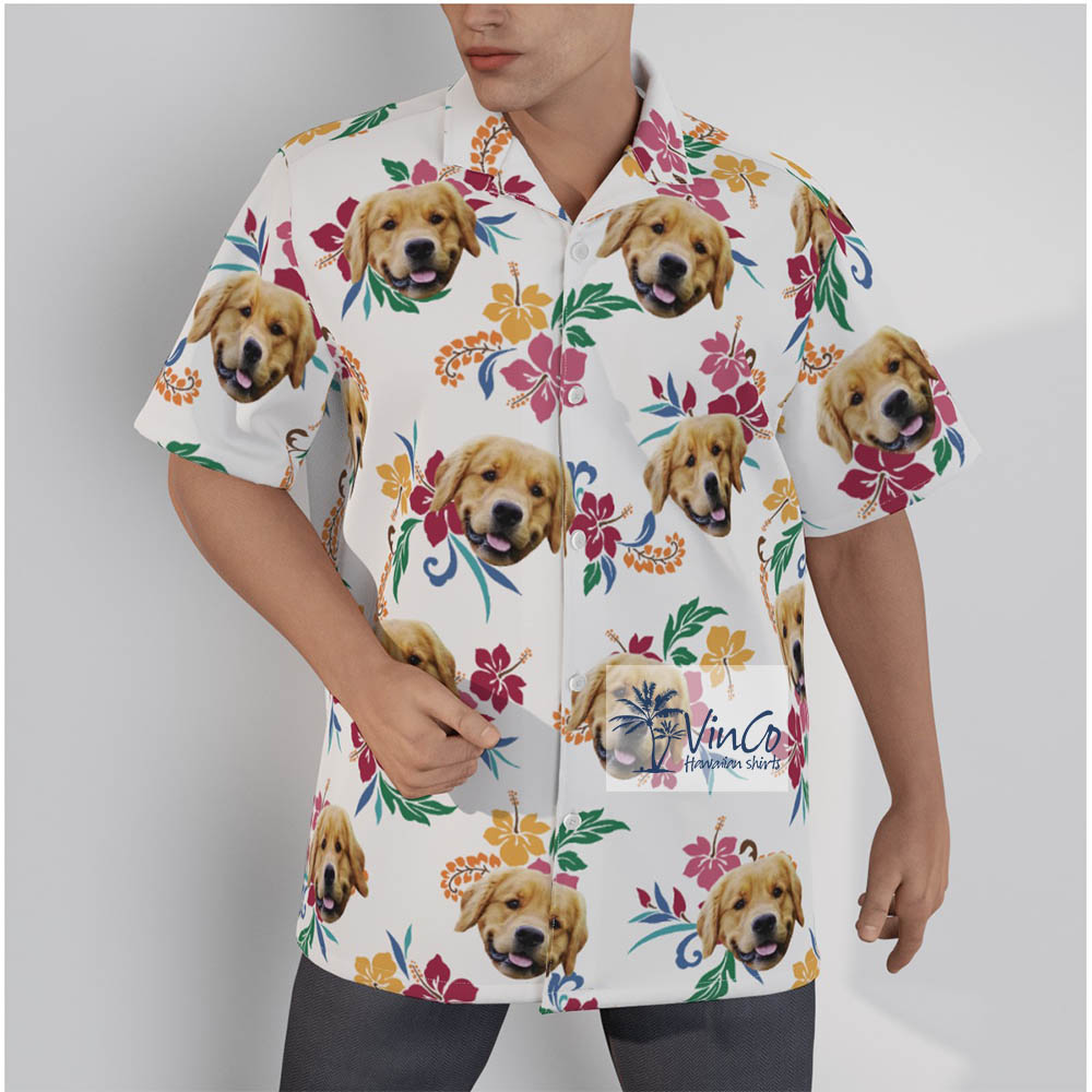 Men's Tropical Custom Pet Hawaiian Shirt - variant image 1