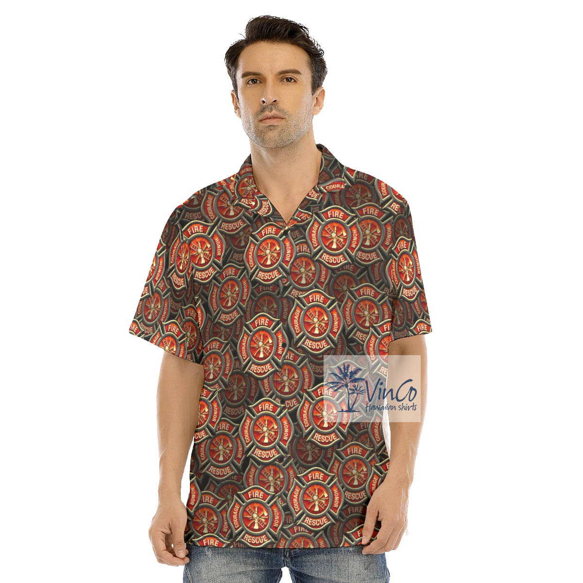 Firefighter Fire Hero Courage Hawaiian Shirt - variant image 1