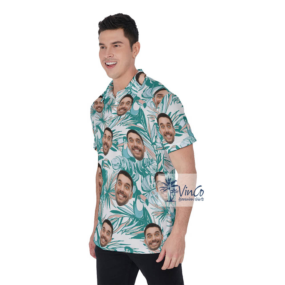 Personalized Faces Hawaiian Polo Shirt For Men