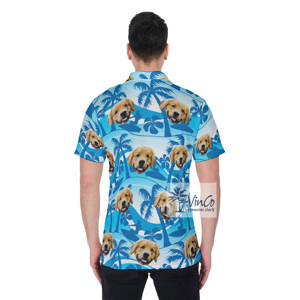 Floral Hawaiian Polo Shirt With Your Face