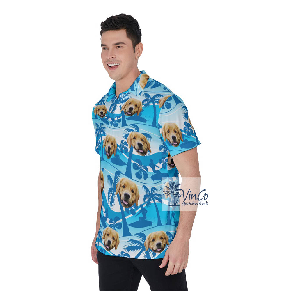 Floral Hawaiian Polo Shirt With Your Face