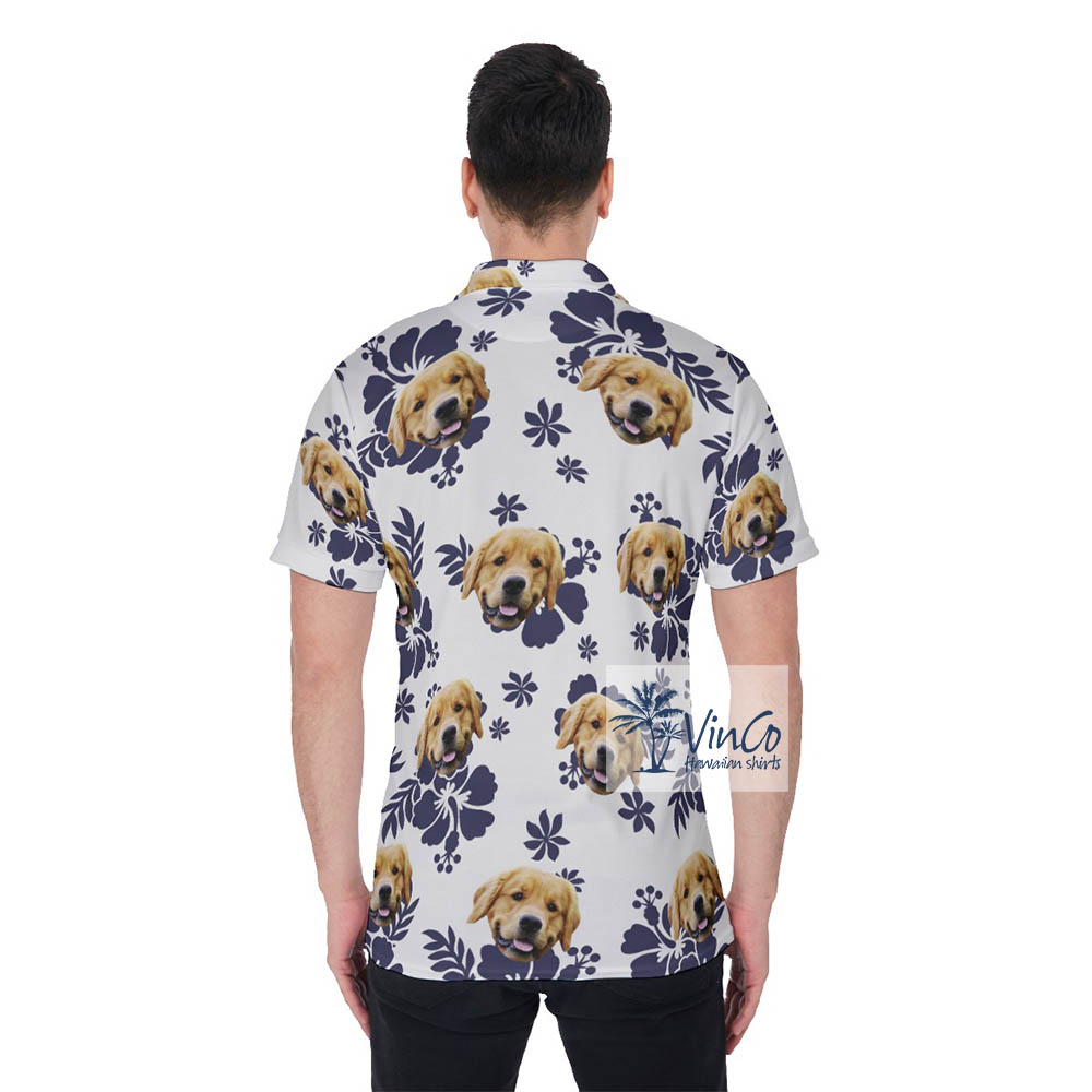 Cool Custom Hawaiian Polo Shirts With Face