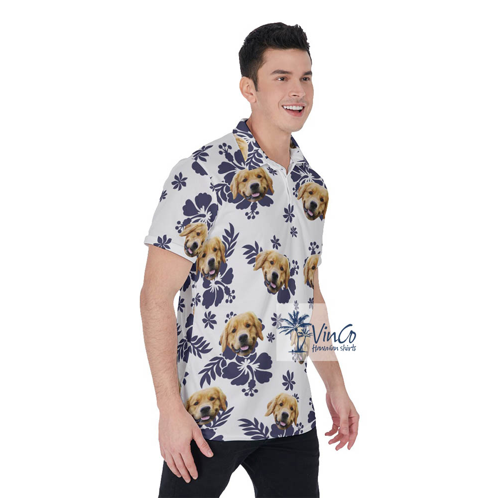 Cool Custom Hawaiian Polo Shirts With Face