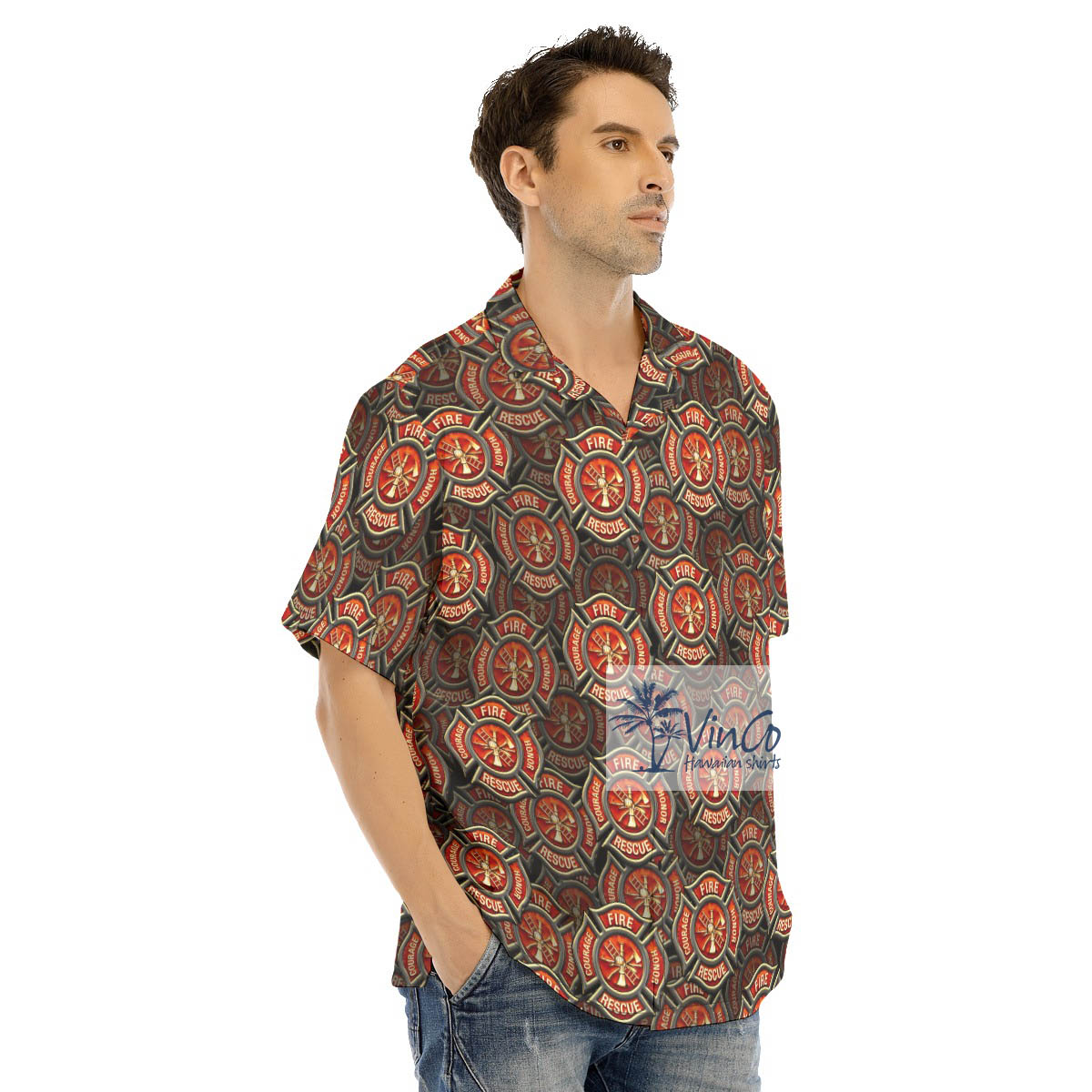 Firefighter Fire Hero Courage Hawaiian Shirt