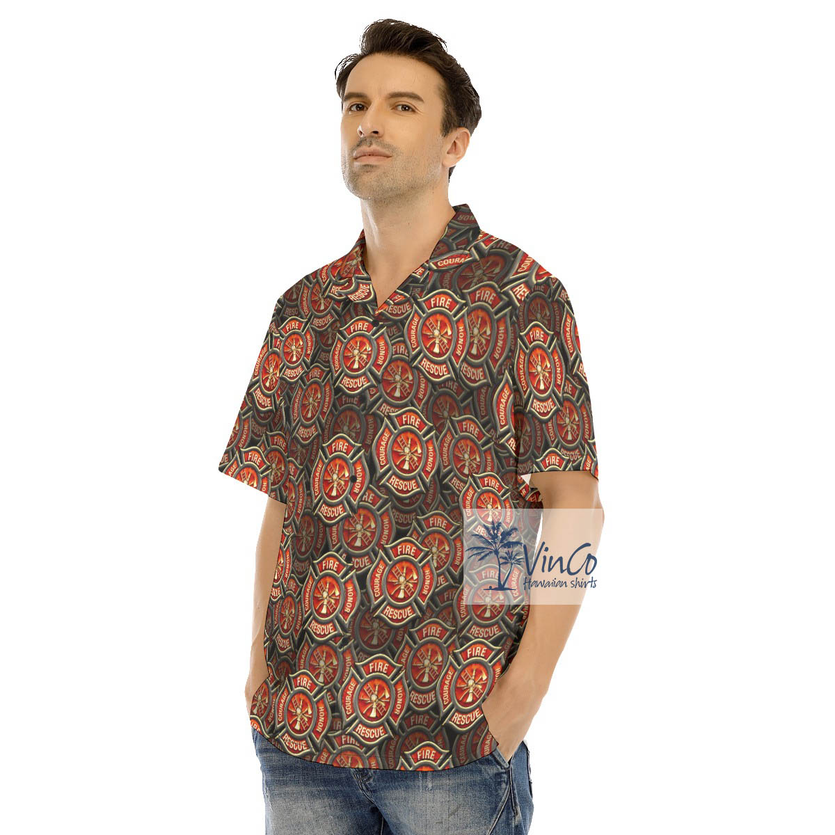 Firefighter Fire Hero Courage Hawaiian Shirt