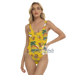 Sexy Tiki Guitar Tropical Hawaiian Swimsuit