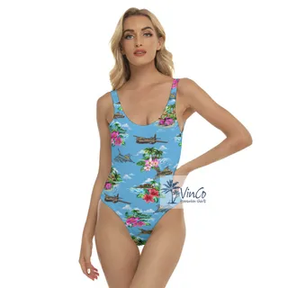 Fighter Planes Tropical Hawaiian Swimsuit For Women
