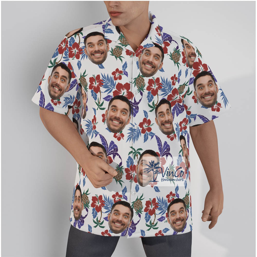 Flowers Custom Face Hawaiian Shirt For Summer - variant image 1