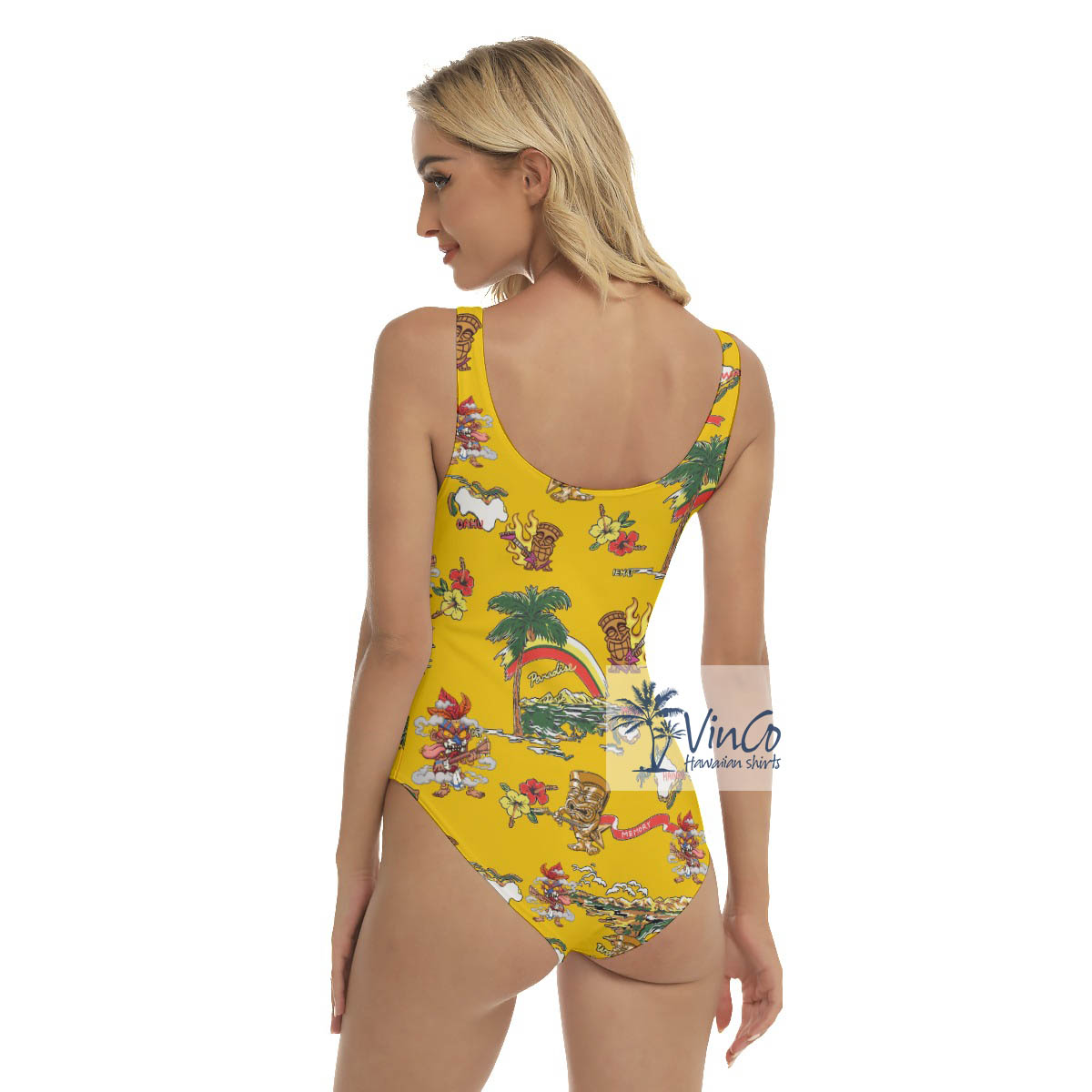 Sexy Tiki Guitar Tropical Hawaiian Swimsuit
