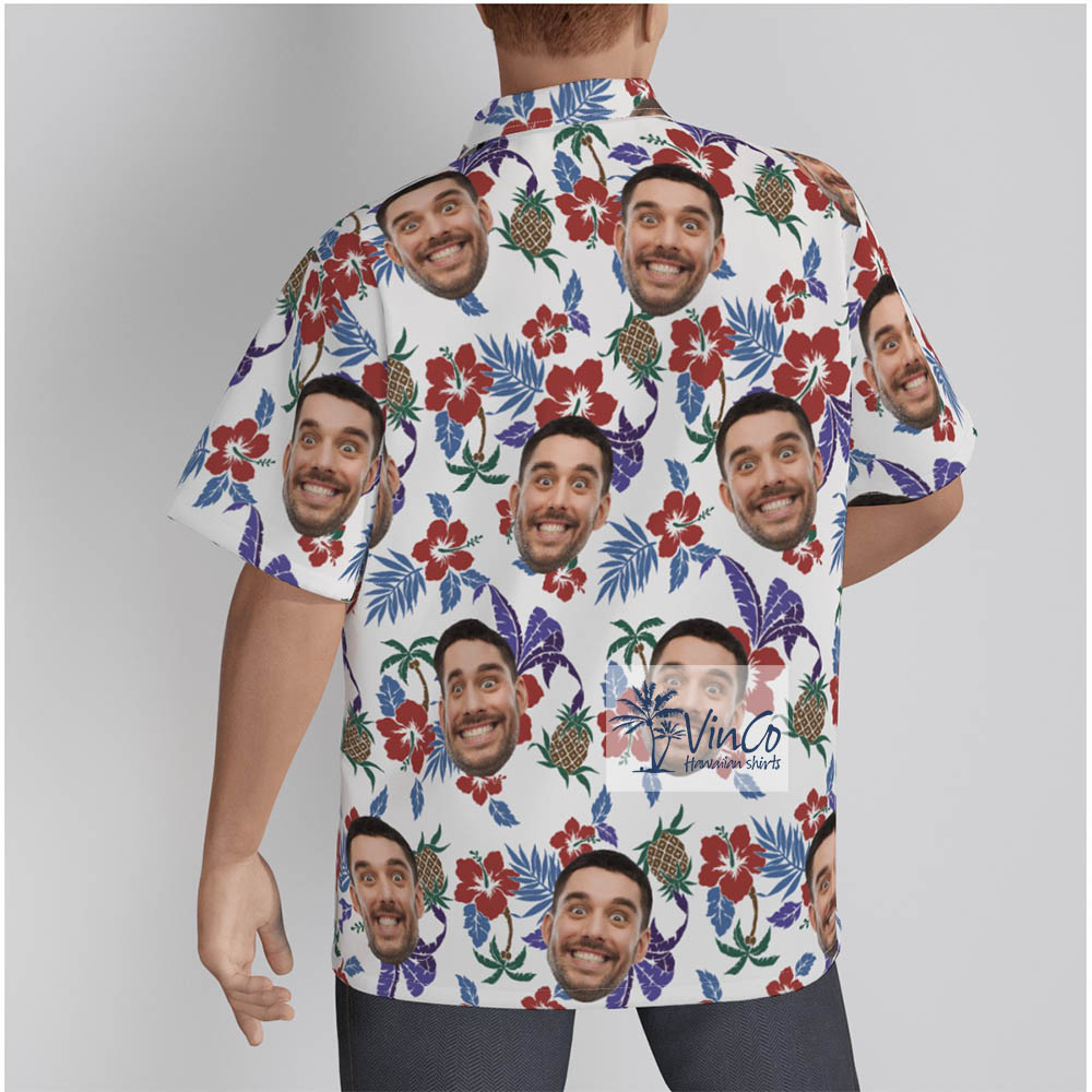 Flowers Custom Face Hawaiian Shirt For Summer