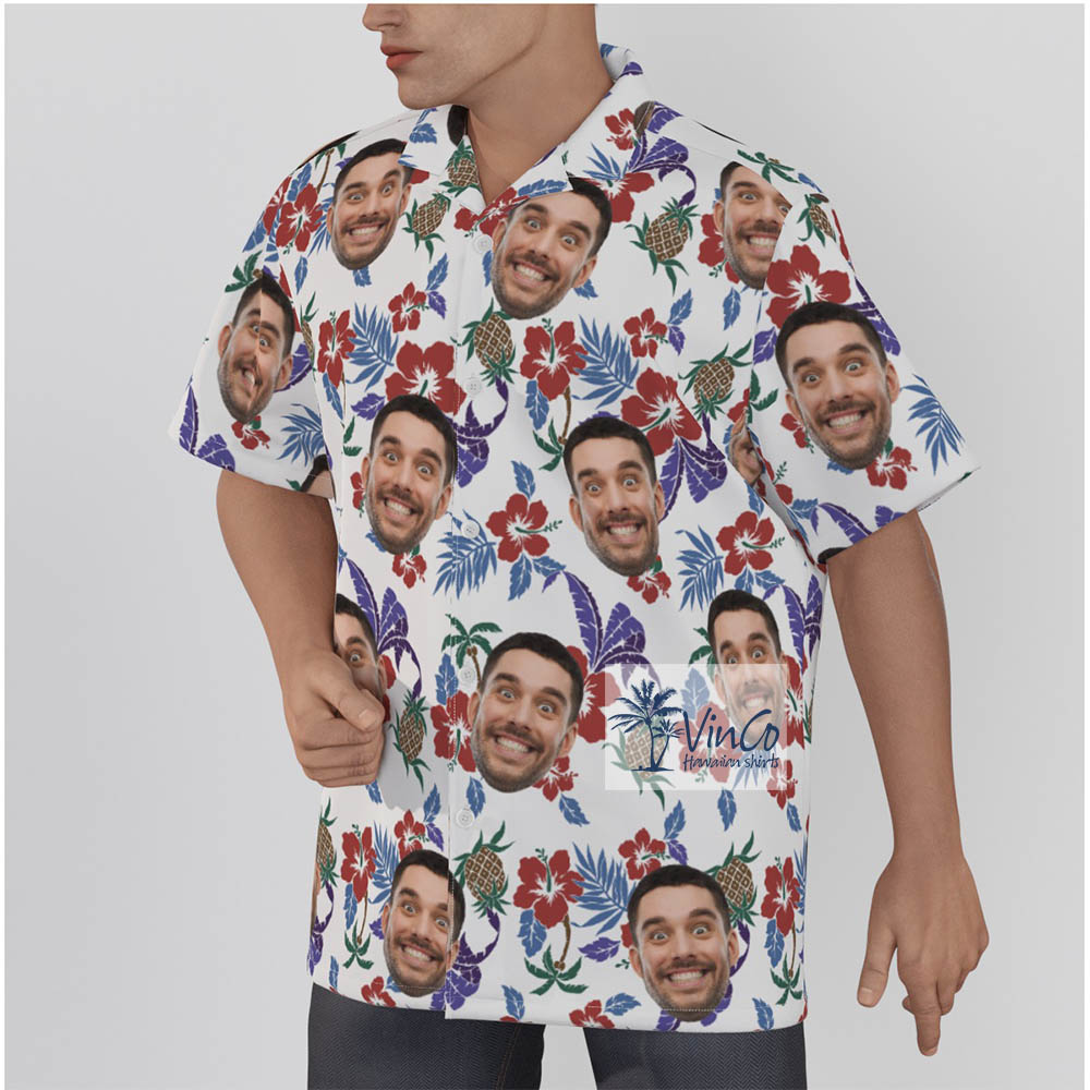 Flowers Custom Face Hawaiian Shirt For Summer