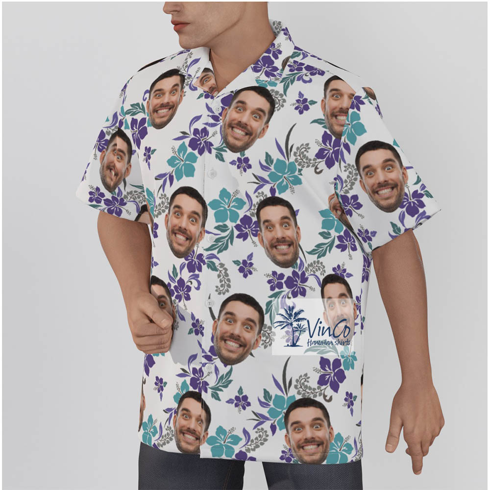 Floral Hawaiian Shirts With Faces On Them