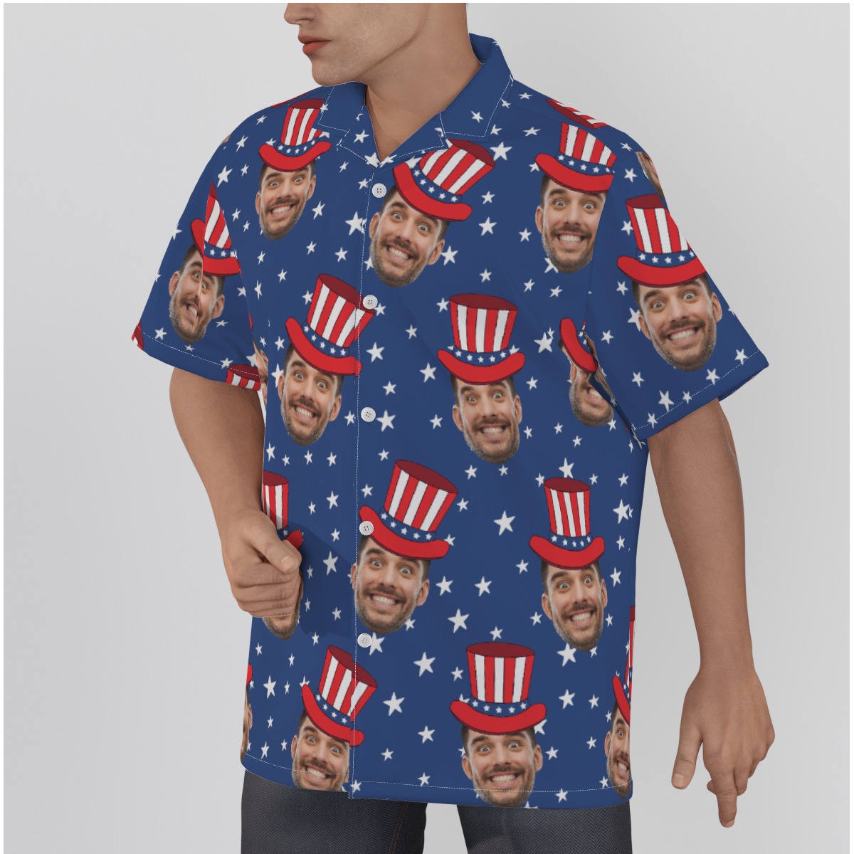 Custom Faces 4th Of July Shirt For Men