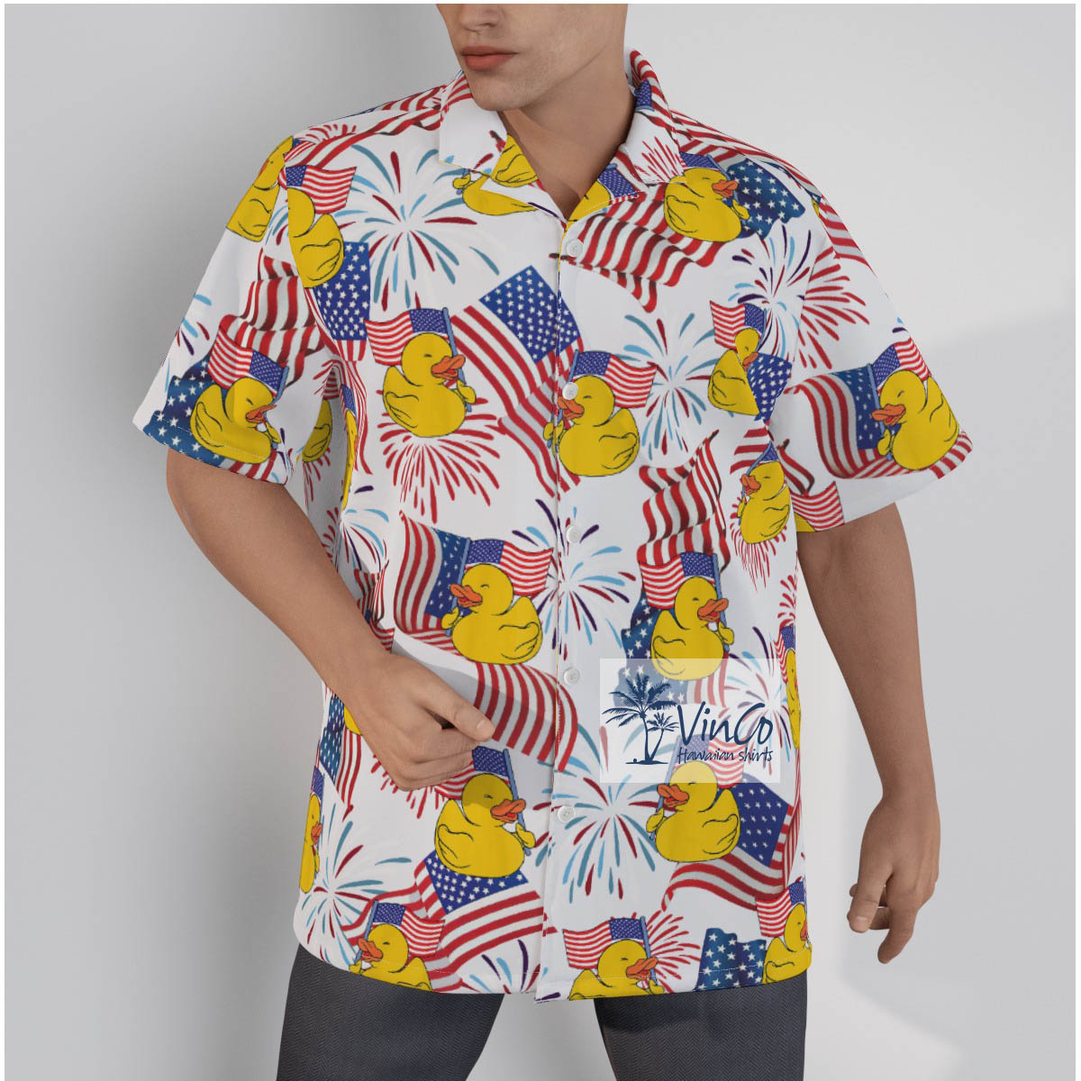 4th Of July Rubber Ducks Hawaiian Shirt For Celebrations - variant image 1