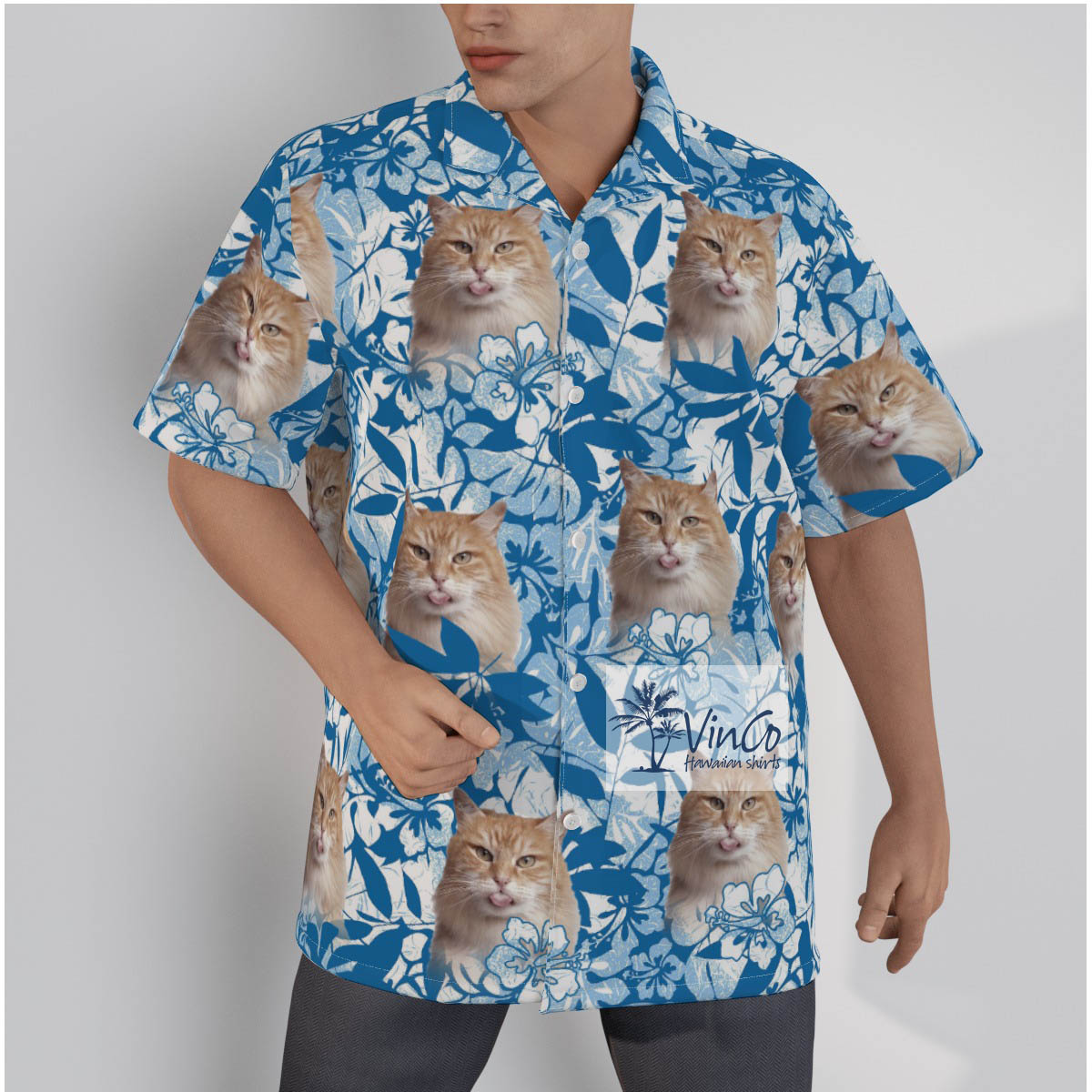 Custom Cat Hawaiian Shirts With Multiple Faces - variant image 1