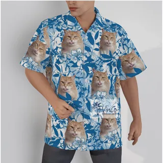 Custom Cat Hawaiian Shirts With Multiple Faces