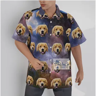 Funny Personalized Custom Hawaiian Shirt With Dog Face