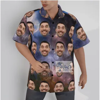 Funny Custom Hawaiian Shirt With Multiple Faces For Men