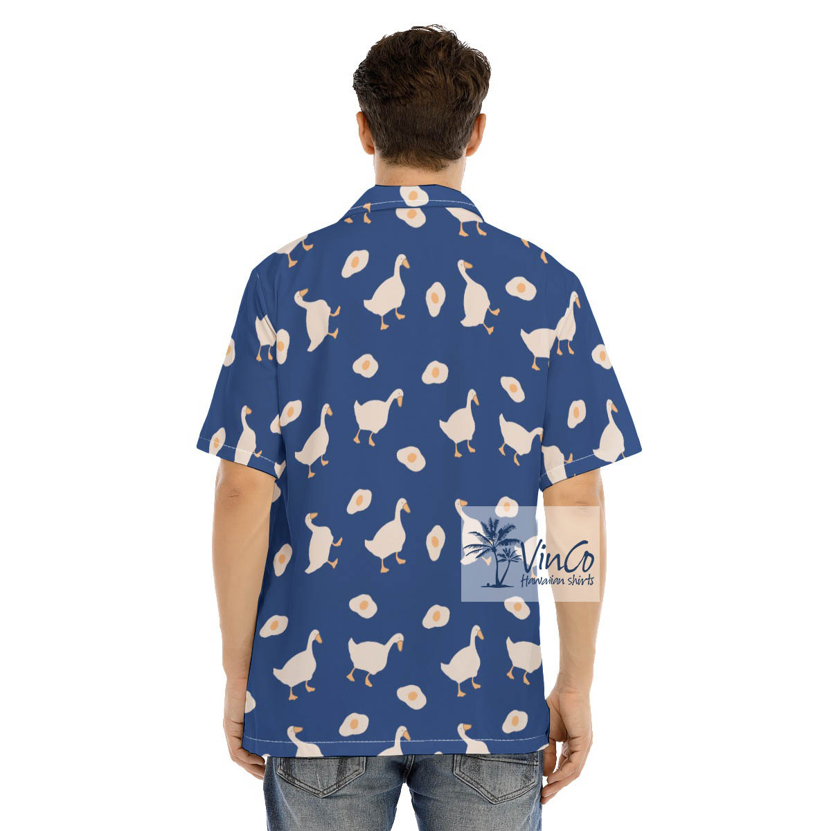Navy Goose Hawaiian Shirt All Over Print Aloha Shirt