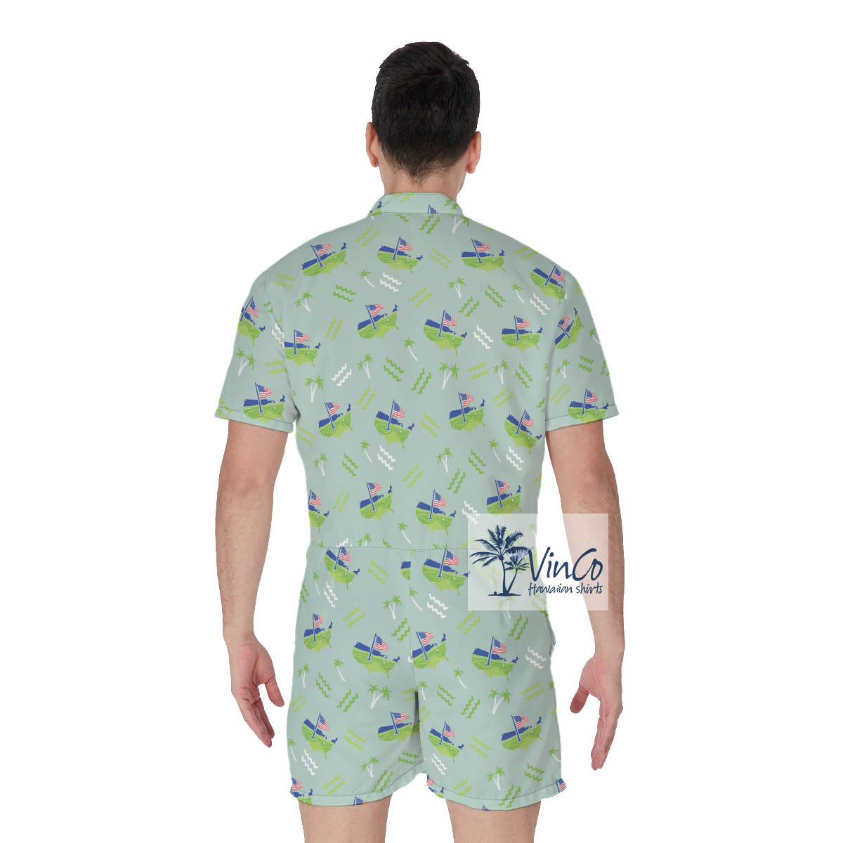 Cool American Golf Hawaiian Romper For Men